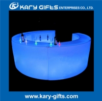 Lighting Up LED Bar Furniture Table Curved Counter