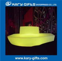New Style Illuminated Nightclub LED Plastic Sofa KC-1876 