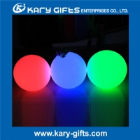 Plastic rechargeable LED illuminated multi color ball light
