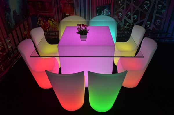 RGB Color Change Glow LED Coffee Tables KC-3004