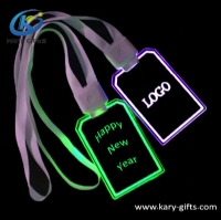 Promotional Christmas Novelty Flashing Pendant Necklace Led Light Necklace